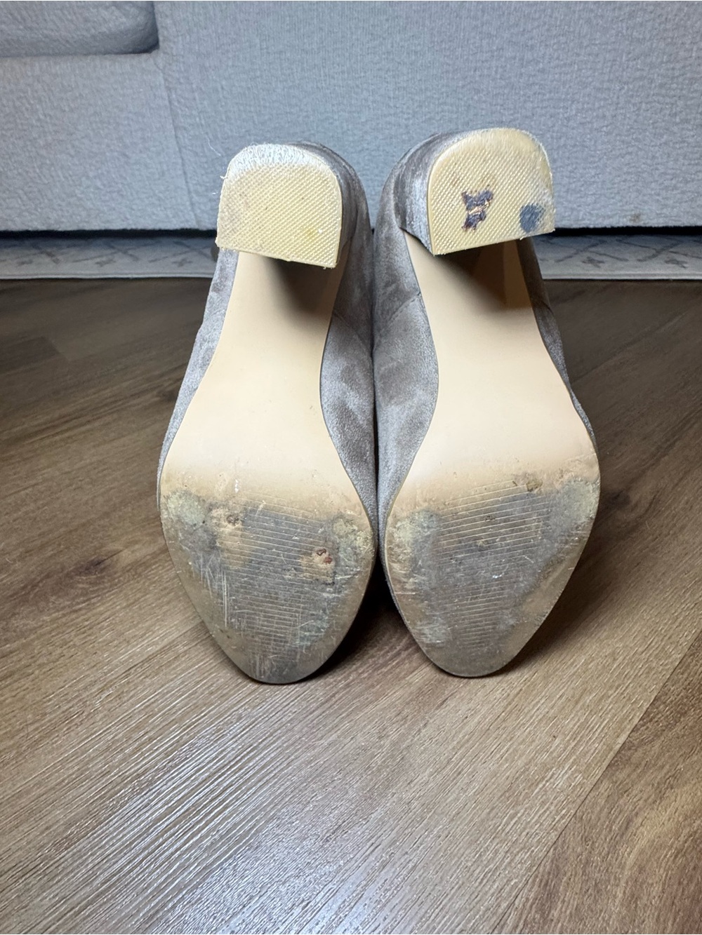 Steve Madden Emotions Taupe Suede Over-the-Knee Block Heel Boots. Size 8 - Picture 7 of 8